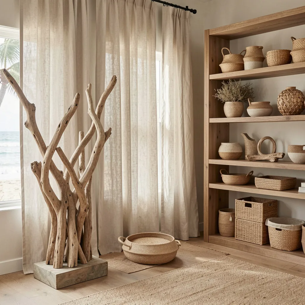 Driftwood in Scandinavian living room