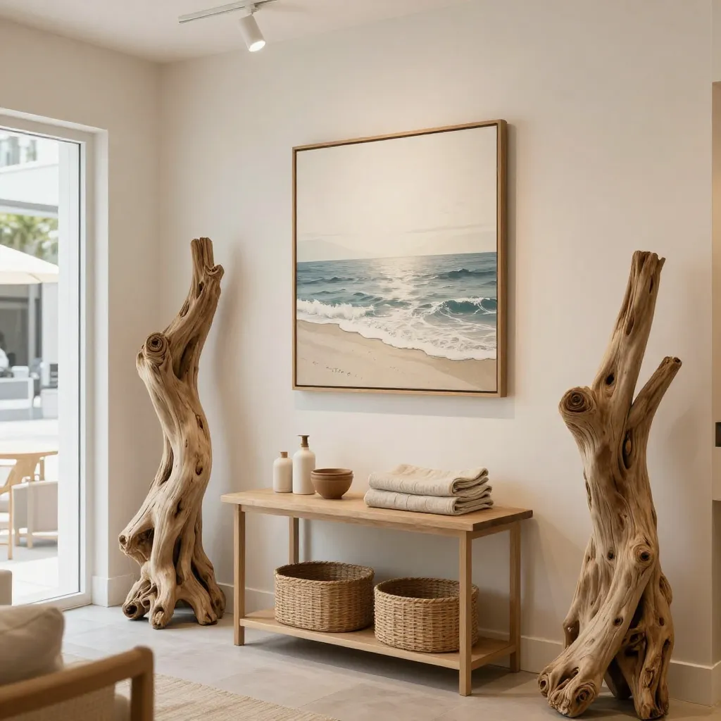 Coastal shelf with natural pieces