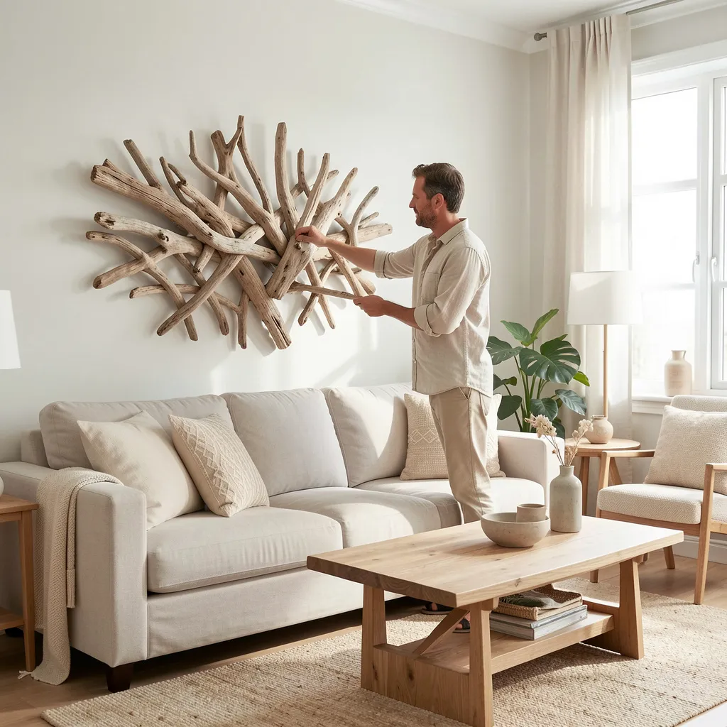 Minimal coastal shelf display