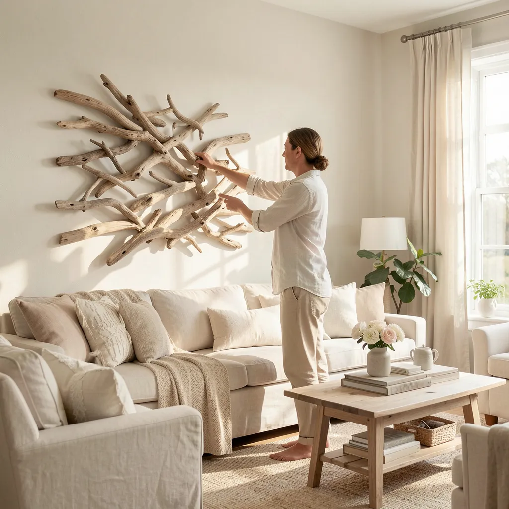 Driftwood mirror frame