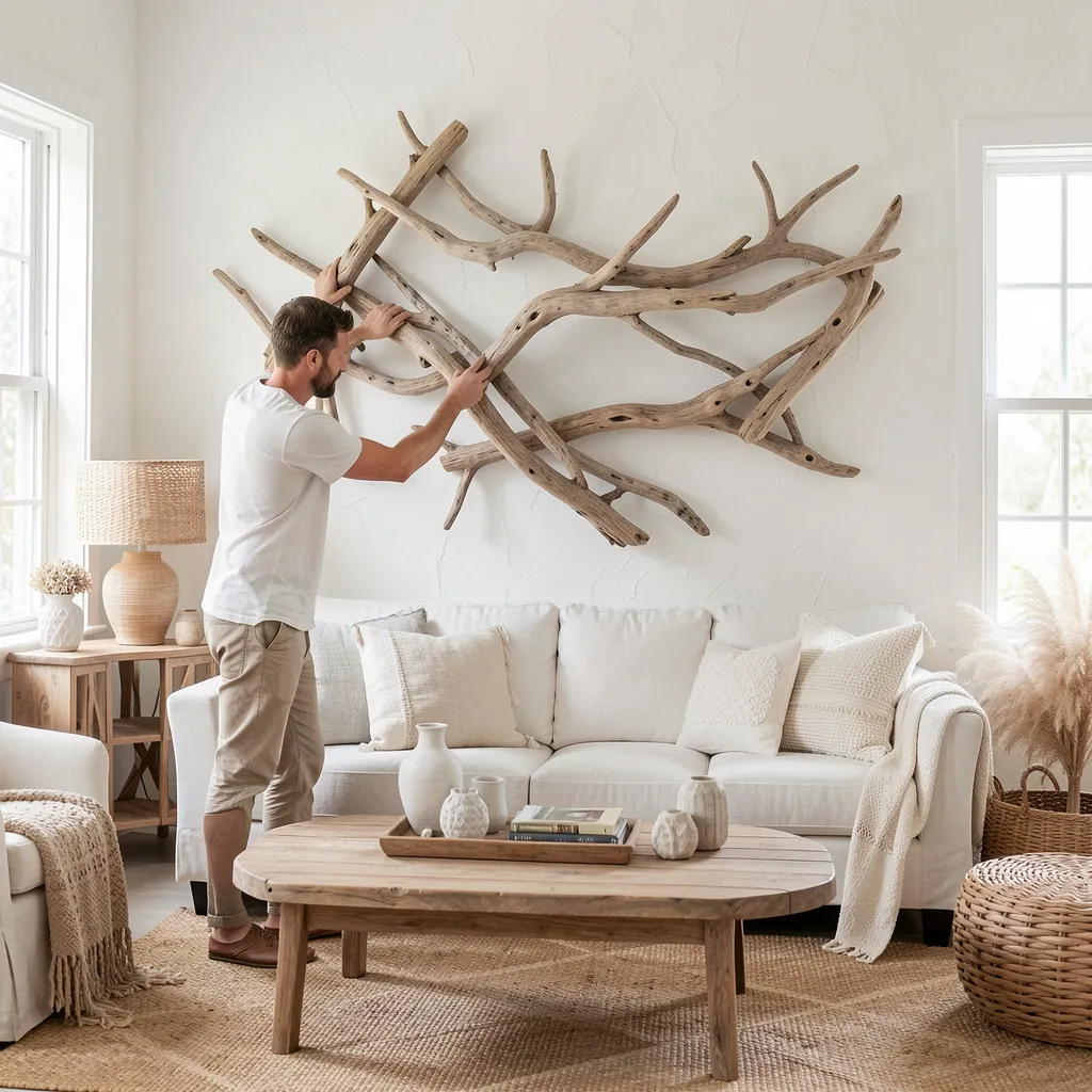 Natural wood candle holder