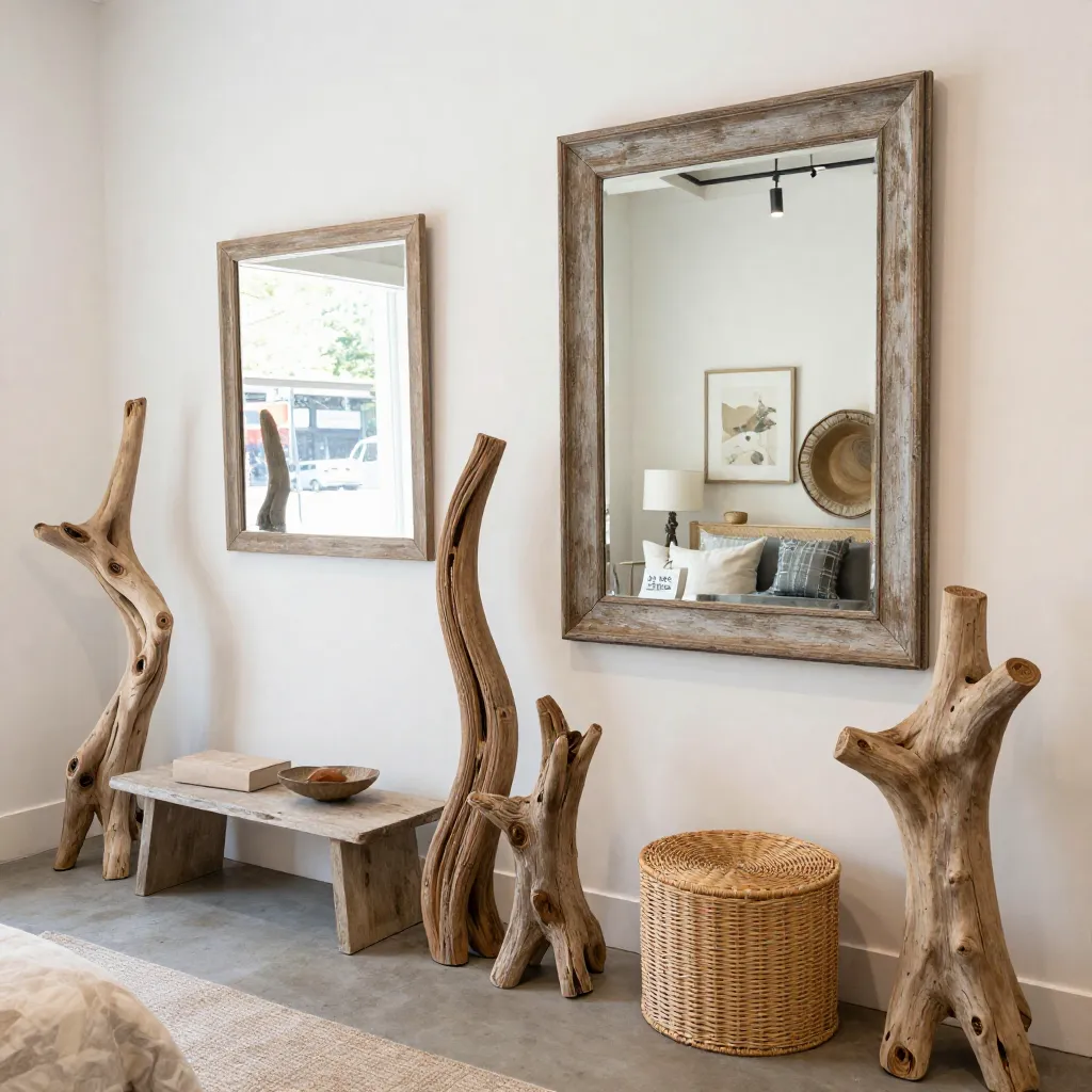 Driftwood collected from shoreline