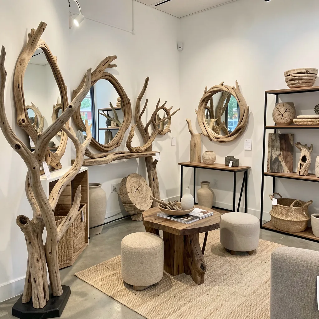 Coastal living room with natural accents