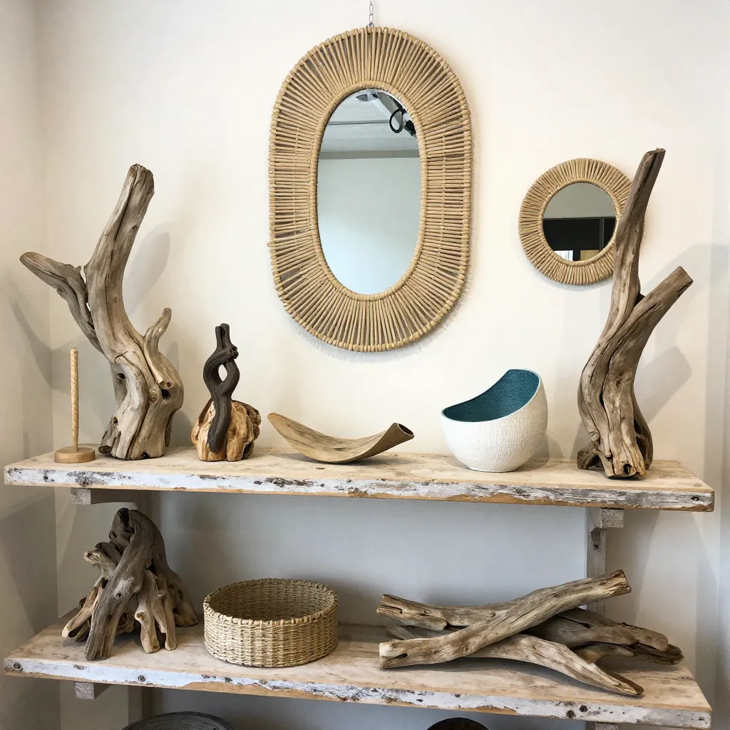 Dining area with natural table decor