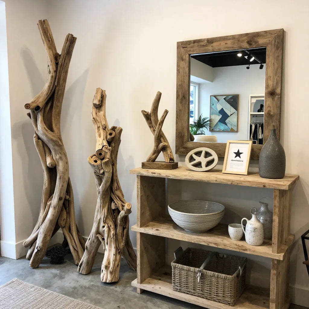 White and wood Scandinavian interior